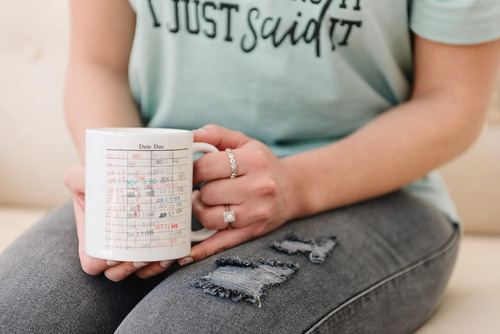 Taza De Café Fecha De Devolución De Libros De Bibliot...