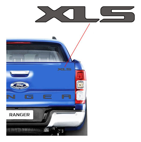 Adesivo Emblema Xls Ford Ranger Cs Sport Xls 2013/ Grafite