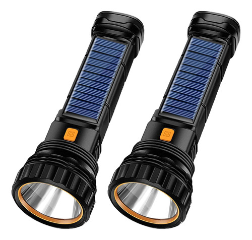 2 Linternas Led Solares Y Recargables De 1000 Lumenes, Con L