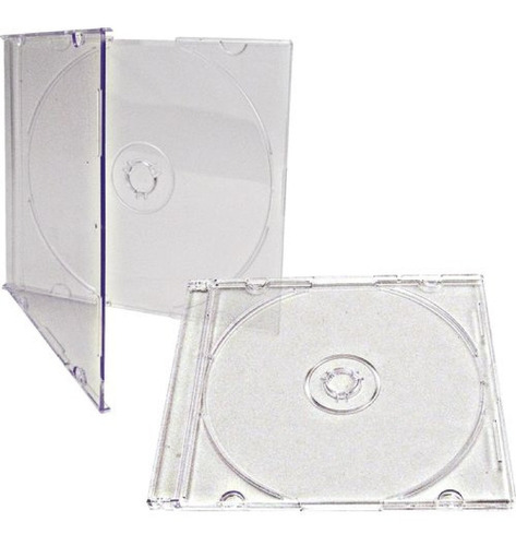 150 Estojos Em Acrílico Cd Boxslim Transparente