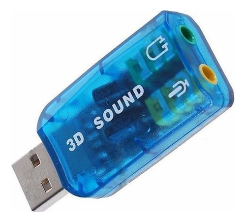 Placa De Som Usb 5.1 Canais Notebook Pc 3d Adaptador Audio