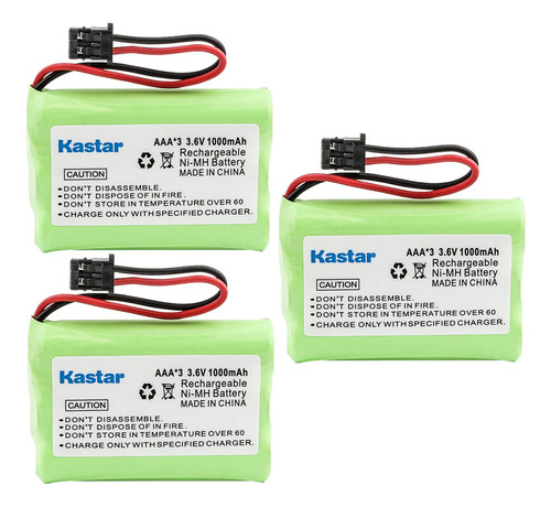 Kastar Paquete De 3 Pilas Recargables Aaax3 De 3.6 V Msm De