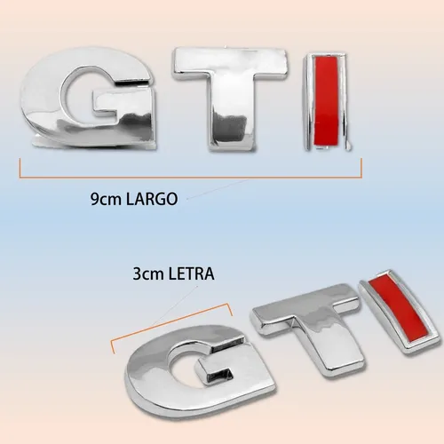 Emblema Cromado Gti Tapa Baul Gol 2002/2019