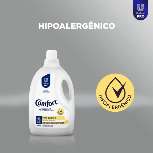 Kit 2unid Amaciante Comfort Hipoalergênico Puro Cuidado 5l