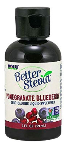 Now Foods Better Stevia Liquid, Pomegranate Blueberry, 2 Flu