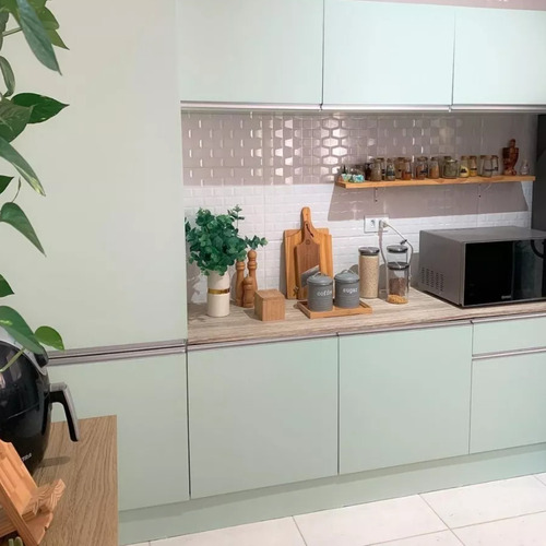 Adesivo Vinil Fosco Verde Menta Envelopamento Móveis 1,22x2m Cor Verde Menta Fosco