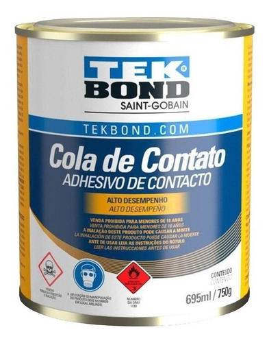 Cola De Contato Adesivo Alto Desempenho Lata 750g Tekbond