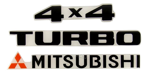 Kit Adesivos Mitsubishi L200 4x4 Turbo Resinado Rs24