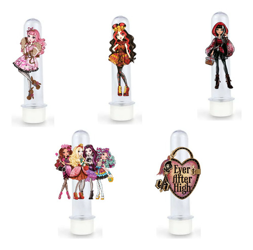 10 Tubetes Personalizados Tema Ever After High