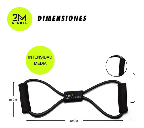 Imagen 3 de 8 de Kit Fitness X5 Bandas Elásticas De Resistencia Set Ejercicio