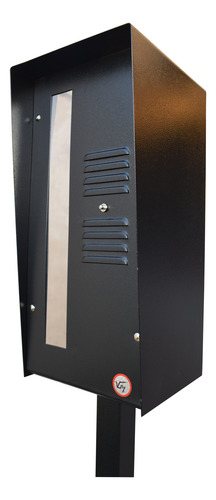 Buzón Cartero Grande G-24 C/ Pulsador P/ Timbre Incluye Pie Negro
