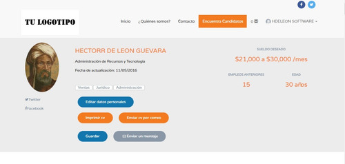 Imagen 4 de 5 de Codigo Fuente Sistema Para Publicar Vacantes. Reclutamiento