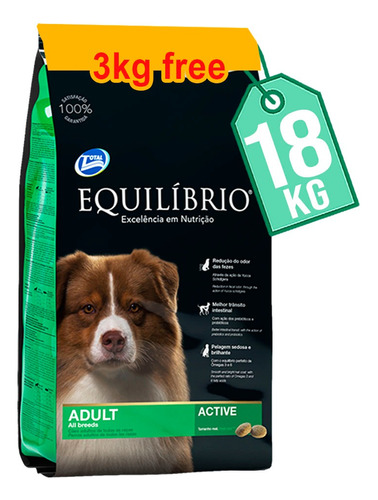 Equilibrio Comida Perro Adulto 15kg + 3kg