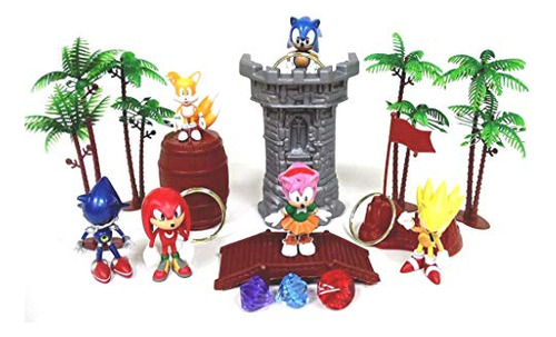 Set De Juego Sonic De 18 Piezas Con Figuras De Sonic Aleator