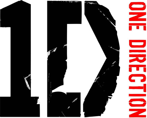 Cuadro 50x75cm One Direction Logo 1d Musica Negro Y Rojo | Mercado Libre