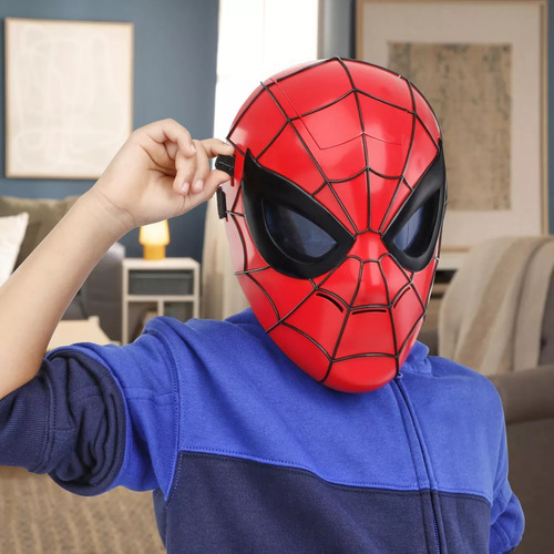 Spider Man Máscara Luminosa Marvel Hasbro Rojo Spiderman