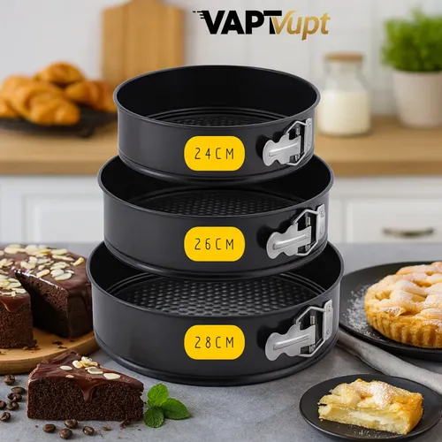 Kit 3 Formas Fundo Removível Antiaderente Para Bolo Torta Assadei...