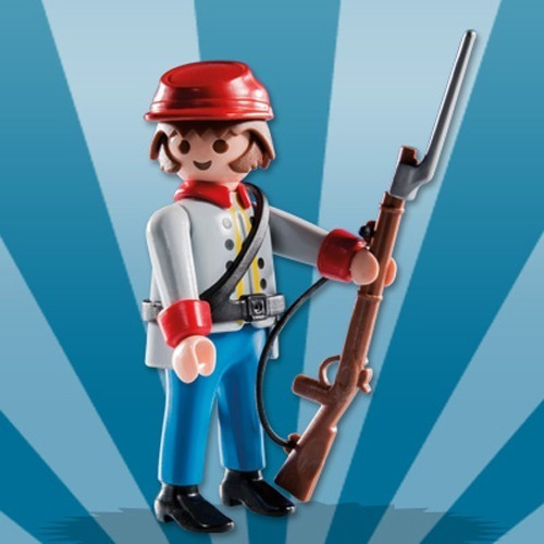 Playmobil Serie 8 Soldado Confederado Eeuu Estados Unidos