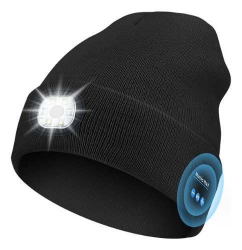 Gorro De Música Bluetooth De Punto Cálido Led