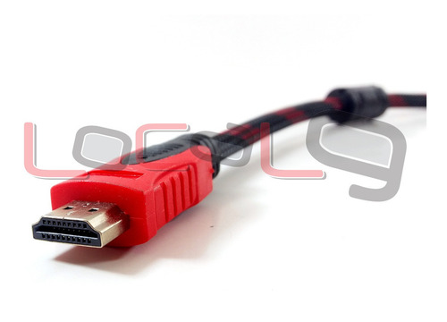 Imagen 2 de 6 de Cable Hdmi 5 Metros Full Hd C/ Filtro Dorado 1.4 3d