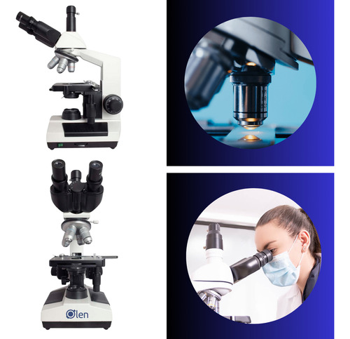 Kit Microscópio Trinocular Acromático 1600x + Câmera 5mp Branco