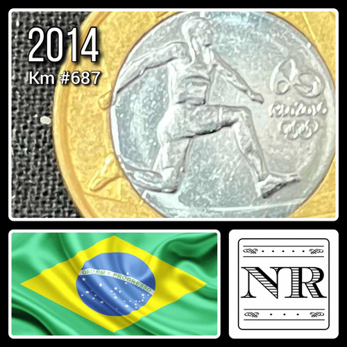 Brasil - 1 Real - Año 2014 - Atletismo - Rio - Económica