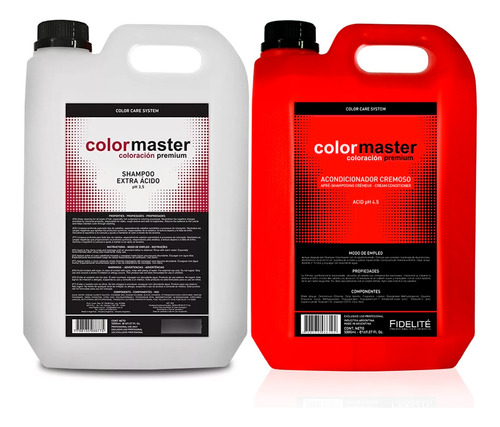 Fidelite Colormaster Shampoo + Acondicionador Acido 5000 Ml