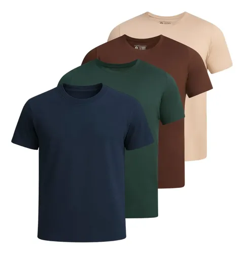 Kit 4 Camisetas Masculinas Basica Algodão Fio 30.1 Premium