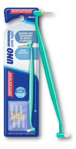 Escova Dental Dentalclean:  Uno + Refil Inter 0.5 Cilindrica