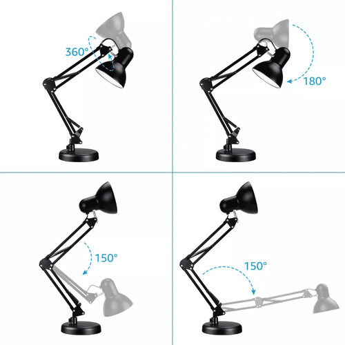 Luminária Mesa Abajur Lâmpada Articulada 110/220v Wbcom