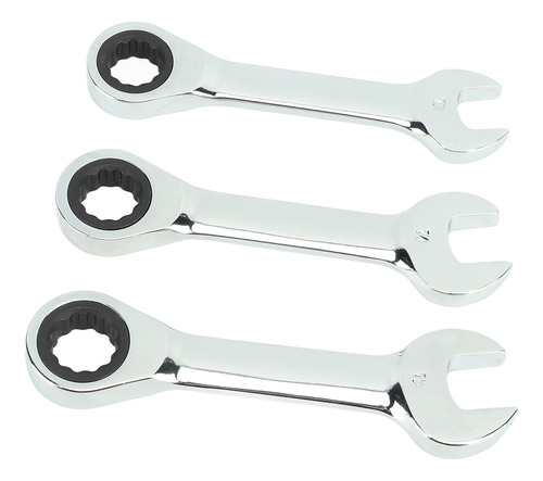 Chave De Extremidade Dupla, 3 Peças, Catraca, 72 Dentes, 13