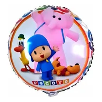 Comprar Pack 5 Globos Metalizados Redondos Pocoyo 45cm