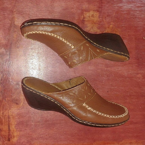 Zapatos Confort Zapato Zueco De Mujer Zapato Cómodo Talla 25 Marrón 25 (Usado)