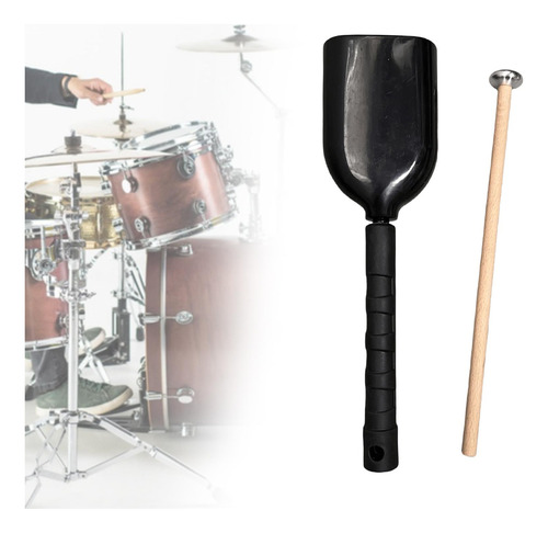 Cencerro Con Mango Con Mazo, Campana Musical, Negro L