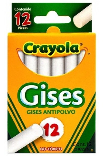 Gis Comprimido Antipolvo Blanco Crayola C/12 Paq De 4