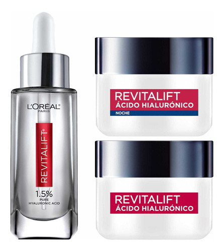 Revitalift Hialu Día 50ml + Noche 50ml + Serum 30ml