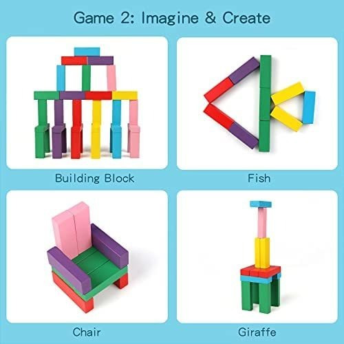 Juego De Mesa Canuan Bloques De Madera Apilados