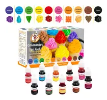 Colorante Gel Para Repostería 10 Colores A Elegir 20ml C/u