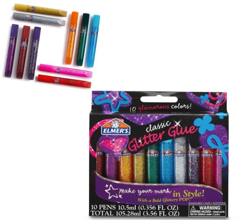  Glitter Glue Elmer's Classic Rainbow 10 Pens Xtreme C
