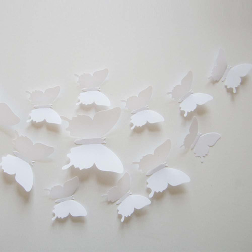 Vinilo Decorativo Pared Mariposas Blancas