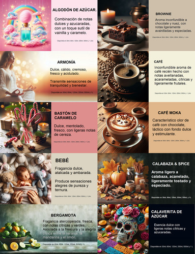 6 Esencias / Aromas Para Veladora 250 M L -concentrado-