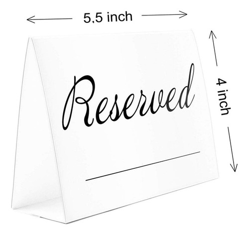 Reservado Mesa Senales. 20-pack. 5.5 X 4 X 1.7 , L, Negro,