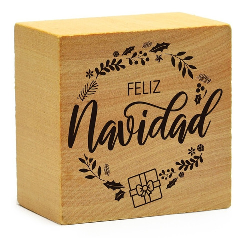 Sello Decorativo: Feliz Navidad Corona Gr 4.7x4.7 Cm