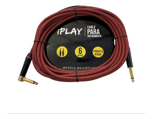 Iplay Ms-017-6m Cable Textil De 6 Metros Conector Angulado
