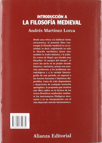 Introducción A La Filosofía Medieval Andrés Martínez Lorca