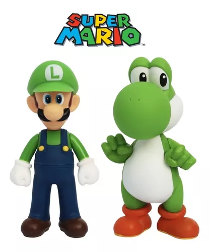 Kit 2 Figuras Pvc 12cm Mario E Luigi - Super Mario Bros