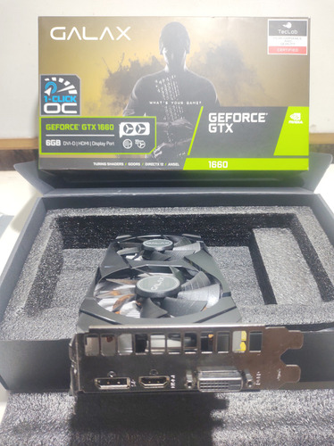 Placa Vídeo Galax Geforce Gtx 1660 1-click Oc, 6gb, Gddr5 (Usado)