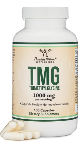 Tmg Betaína Trimetilglicina 1000 Mg 180 Capsulas 
