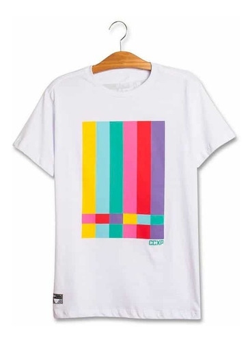 Imagem 1 de 1 de Camiseta Ccxp Tv Stripes Branca