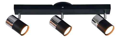 Lámpara Aplique Spot Cachen 3 Luces Orientables Gu10 Candil Estructura Negro Mate